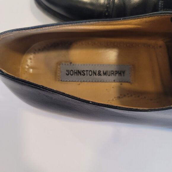 Johnston and Murphy Mens Black Dress Shoe Lace Up Leather Size 13 D/B - Picture 15 of 16